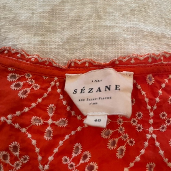 Sézane Antika Blouse - coral - size 40 - EUC - Picture 3 of 4